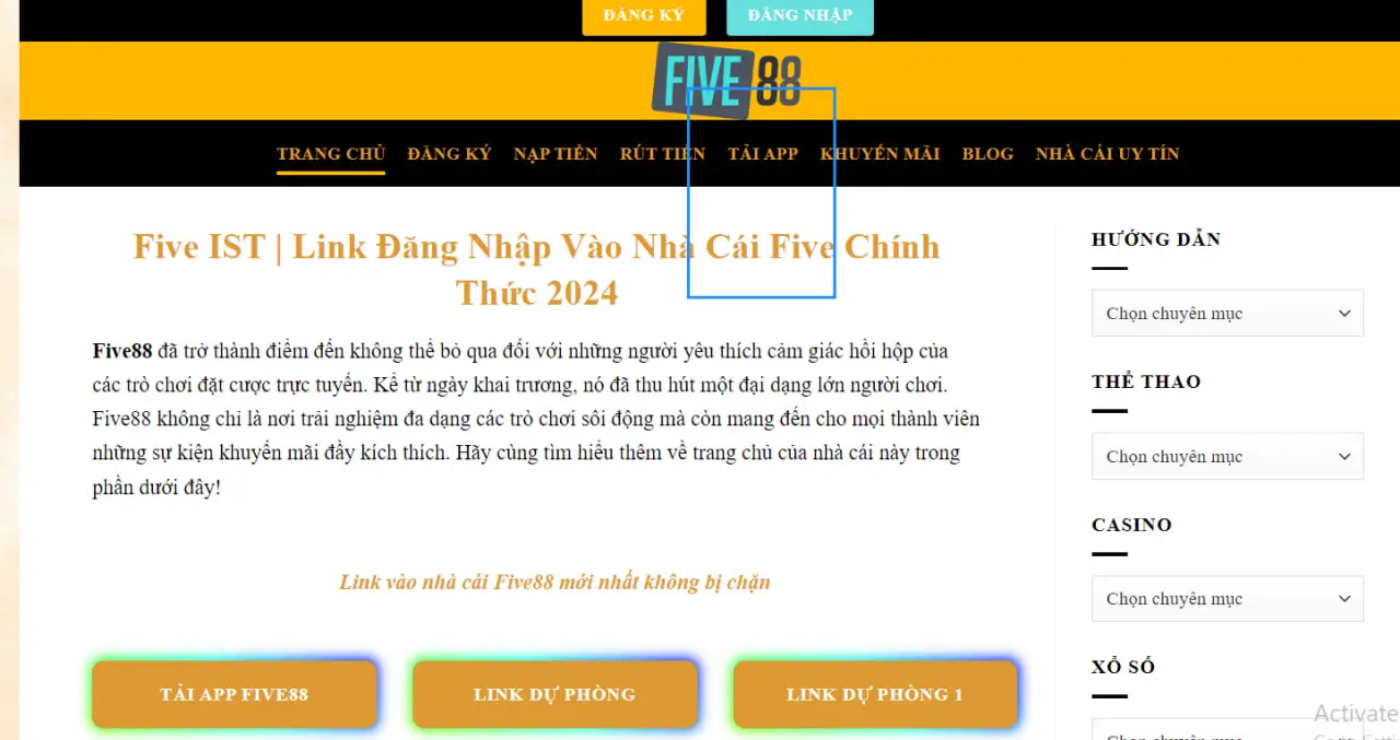 Giới thiệu về app Five88